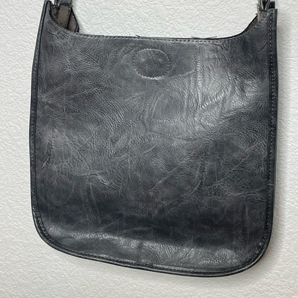 Adorned bag crossbody vegan leather messenger with strap & additional st… - Picture 4 of 8